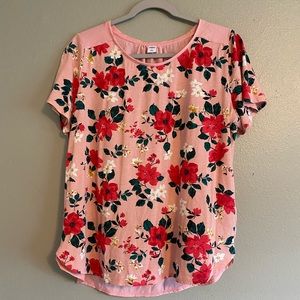 Old Navy pink floral top